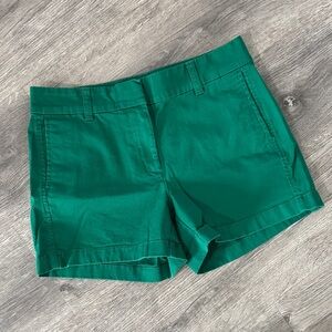 J. Crew Green Chino 4" Inseam Short Size 2